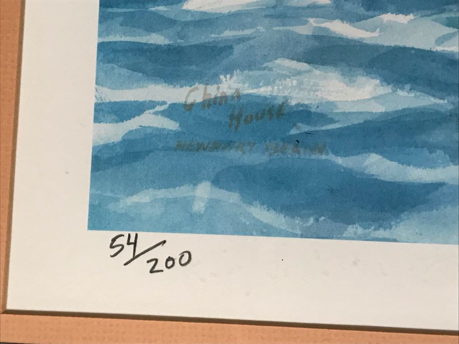 Scott Kennedy Limited Edition Print Of The China House Landmark Built In 1929 Destroyed In 1986 In Corona Del Mar No. 54 Of 200 Signed By Artist 22 X 30.5 [Photo 12]