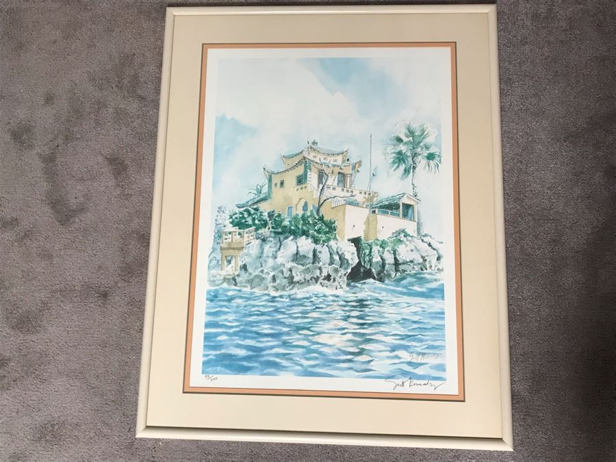 Scott Kennedy Limited Edition Print Of The China House Landmark Built In 1929 Destroyed In 1986 In Corona Del Mar No. 54 Of 200 Signed By Artist 22 X 30.5 [Photo 3]