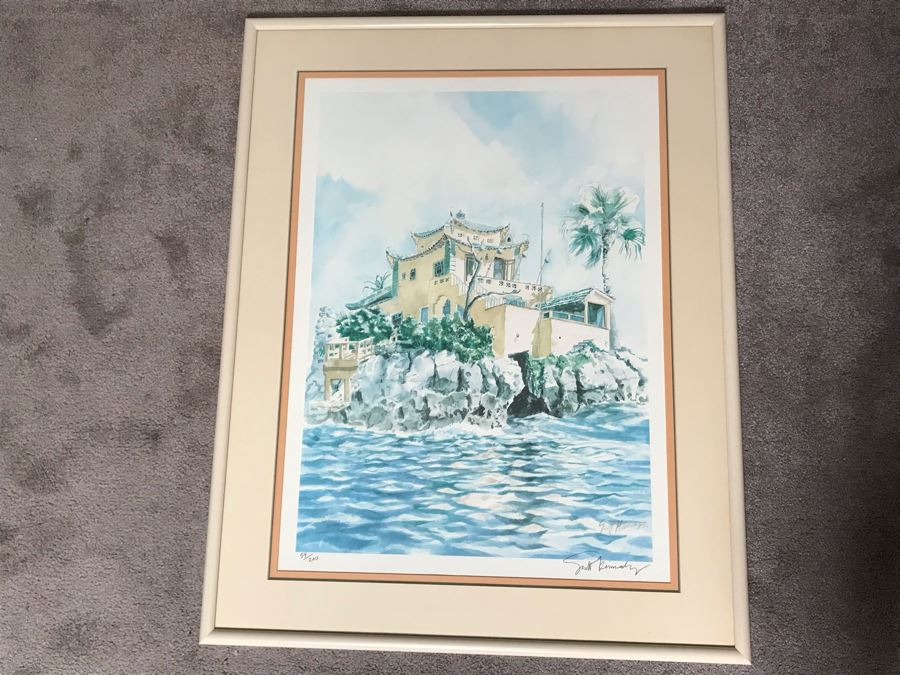 Scott Kennedy Limited Edition Print Of The China House Landmark Built In 1929 Destroyed In 1986 In Corona Del Mar No. 54 Of 200 Signed By Artist 22 X 30.5 [Photo 2]