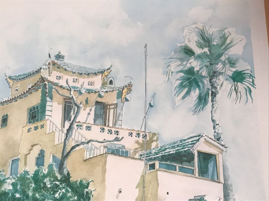 Scott Kennedy Limited Edition Print Of The China House Landmark Built In 1929 Destroyed In 1986 In Corona Del Mar No. 54 Of 200 Signed By Artist 22 X 30.5 [Photo 9]