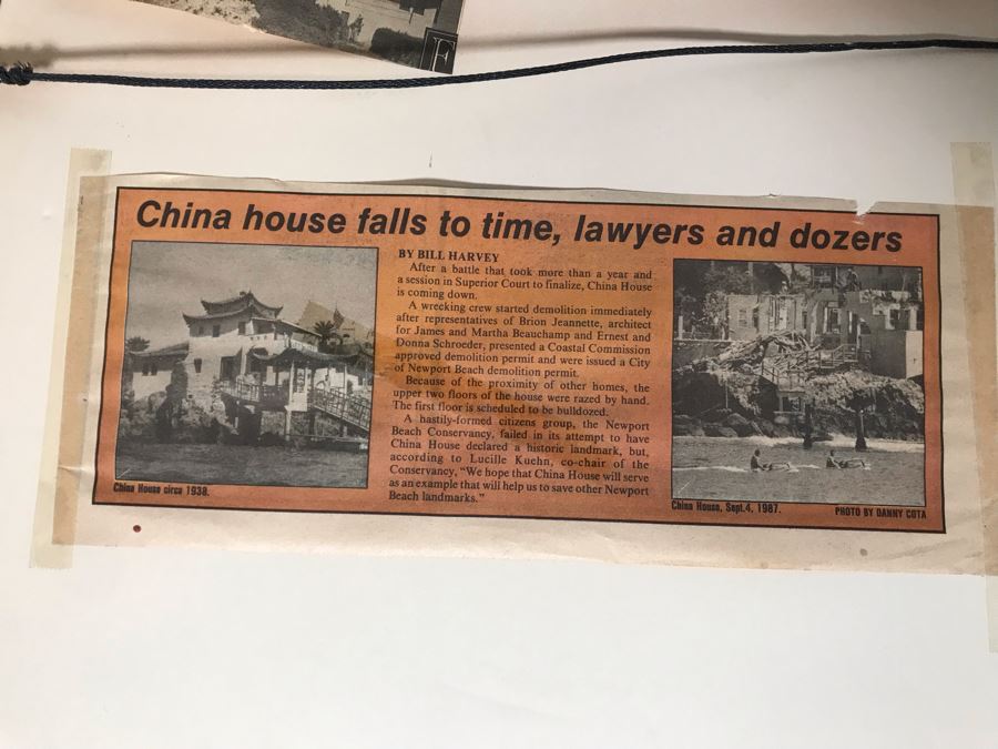 Scott Kennedy Limited Edition Print Of The China House Landmark Built In 1929 Destroyed In 1986 In Corona Del Mar No. 54 Of 200 Signed By Artist 22 X 30.5 [Photo 16]