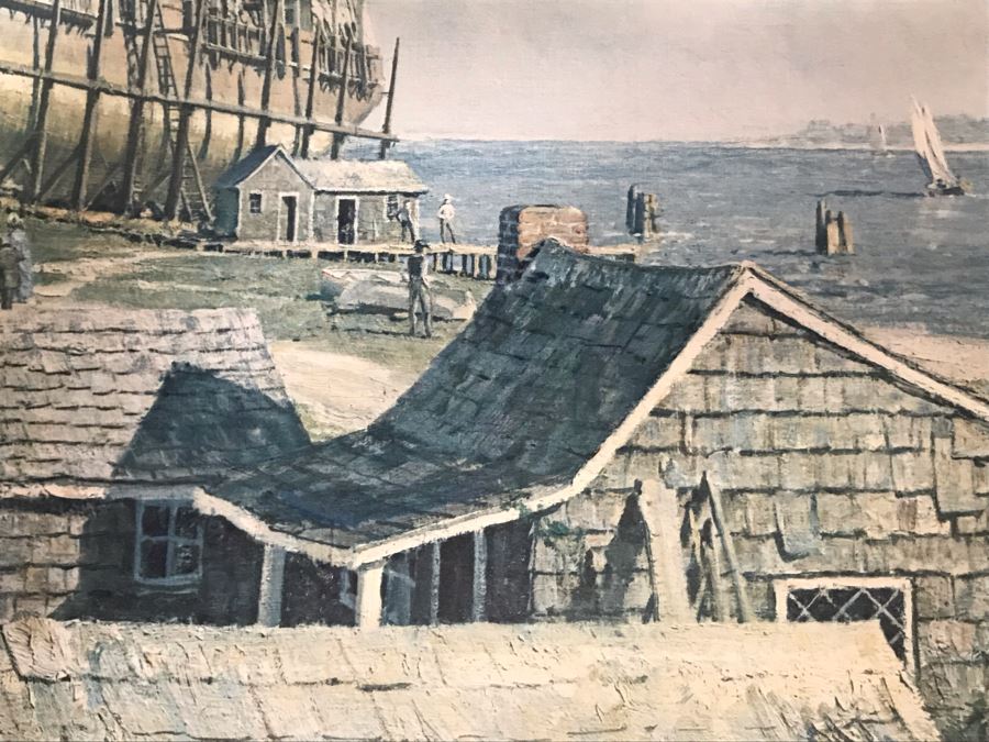 John Stobart Limited Edition Print Titled 'Sailing Day, Nantucket In 1841' Signed By Artist 33.5 X 24 [Photo 10]