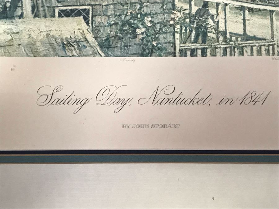 John Stobart Limited Edition Print Titled 'Sailing Day, Nantucket In 1841' Signed By Artist 33.5 X 24 [Photo 4]