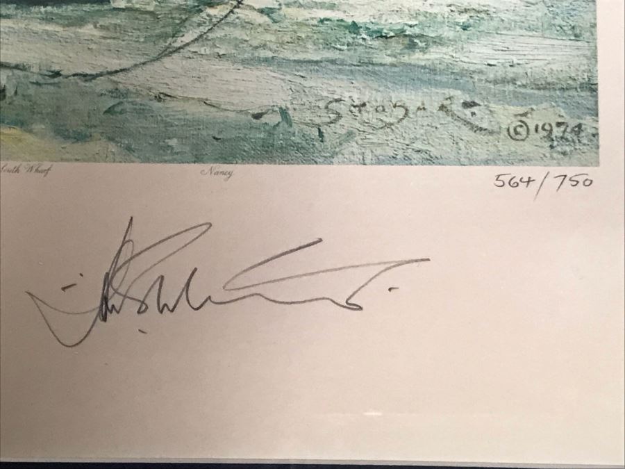 John Stobart Limited Edition Print Titled 'Sailing Day, Nantucket In 1841' Signed By Artist 33.5 X 24 [Photo 11]