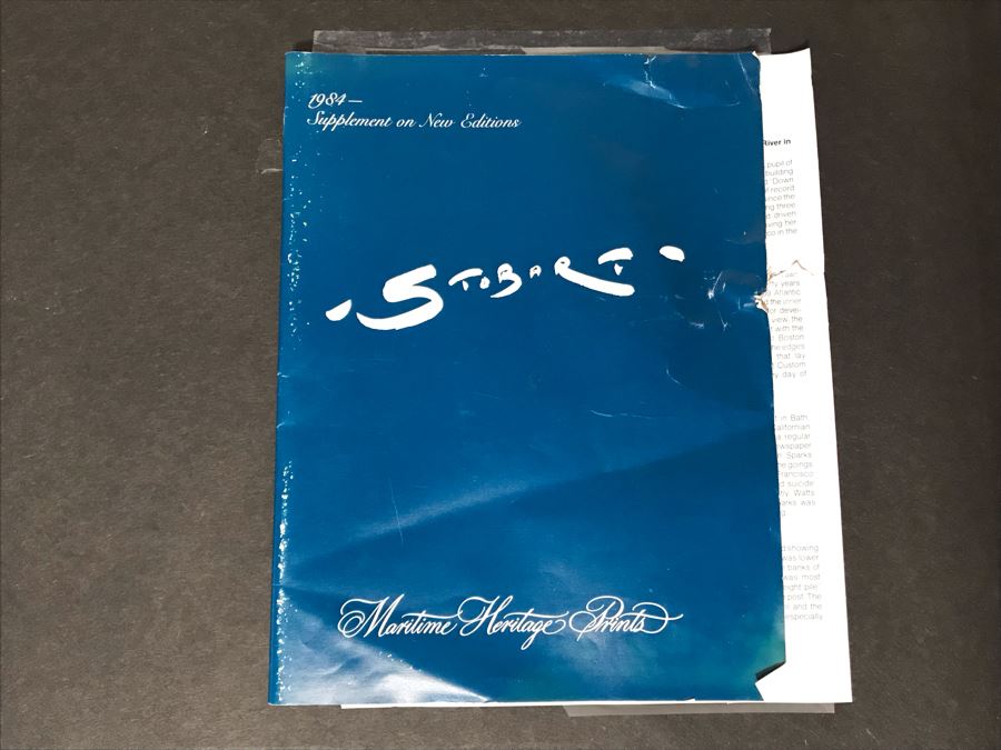 John Stobart Limited Edition Print Titled 'Boston' Long Wharf By Moonlight In 1865 Signed By Artist And Postcard Signed By Artist On Back Of Print 34 X 24 [Photo 19]