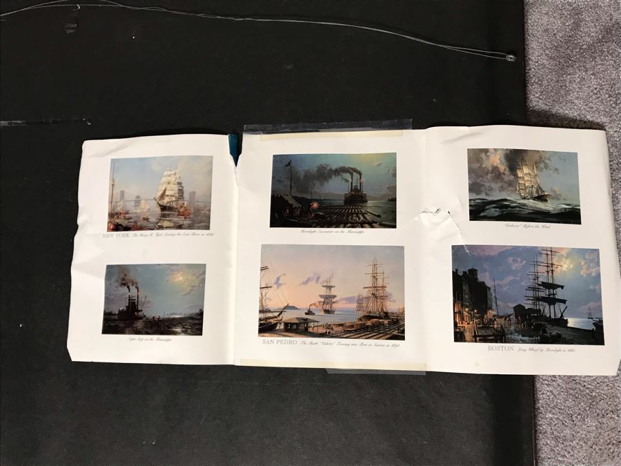 John Stobart Limited Edition Print Titled 'Boston' Long Wharf By Moonlight In 1865 Signed By Artist And Postcard Signed By Artist On Back Of Print 34 X 24 [Photo 21]