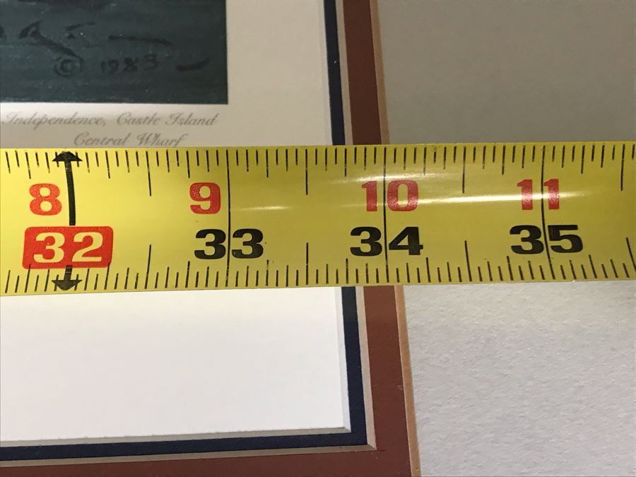 John Stobart Limited Edition Print Titled 'Boston' Long Wharf By Moonlight In 1865 Signed By Artist And Postcard Signed By Artist On Back Of Print 34 X 24 [Photo 15]