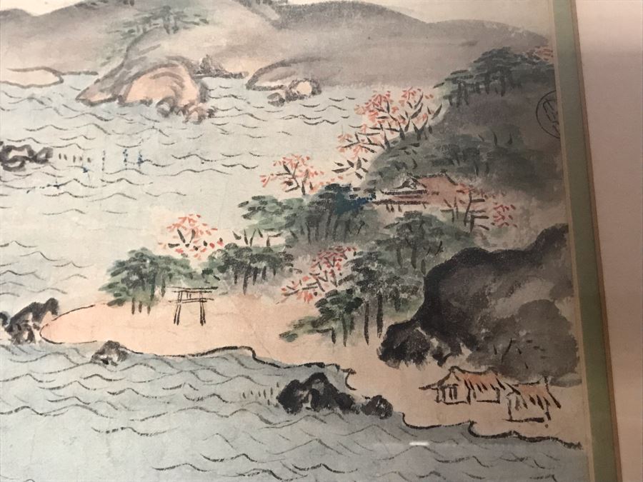JUST ADDED - Antique Original Signed Asian Landscape Painting By Kano Koho 8.5 X 11.5 [Photo 7]