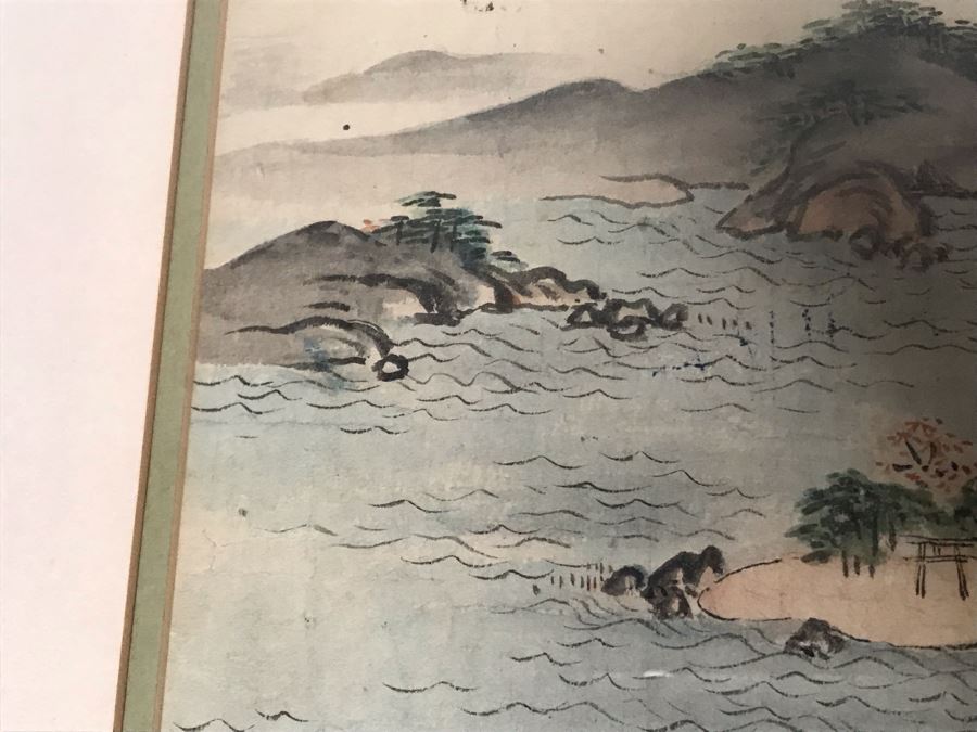 JUST ADDED - Antique Original Signed Asian Landscape Painting By Kano Koho 8.5 X 11.5 [Photo 8]