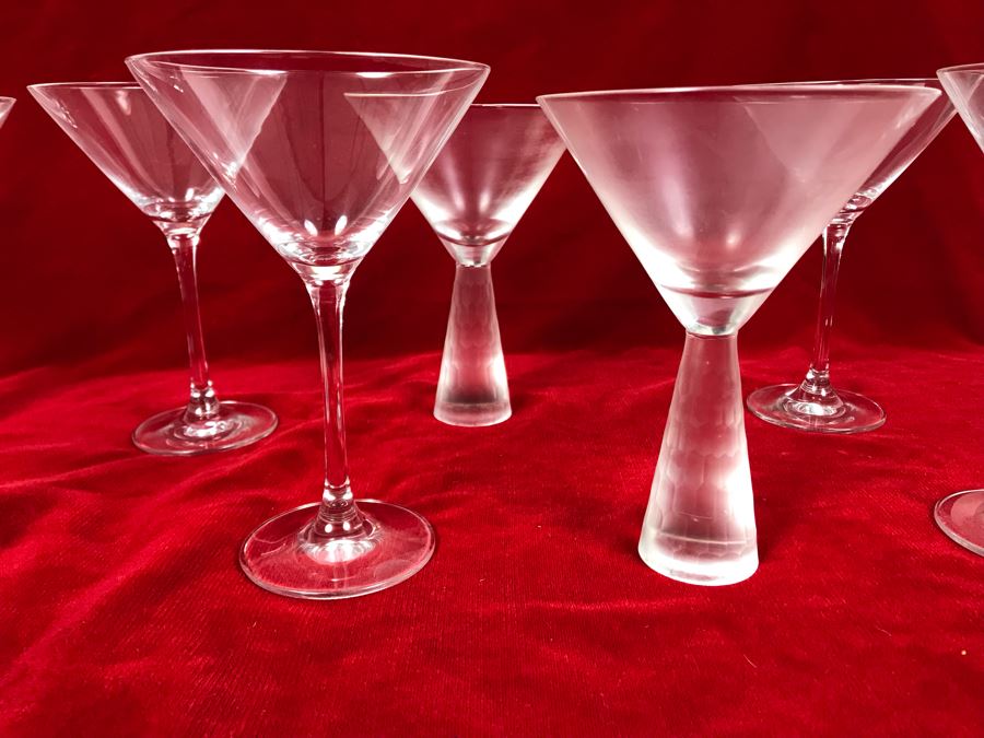 (4) Schott Zwiesel Stemware Glasses And (4) Maker Unknown Tapered Stemware Cocktail Glasses [Photo 2]