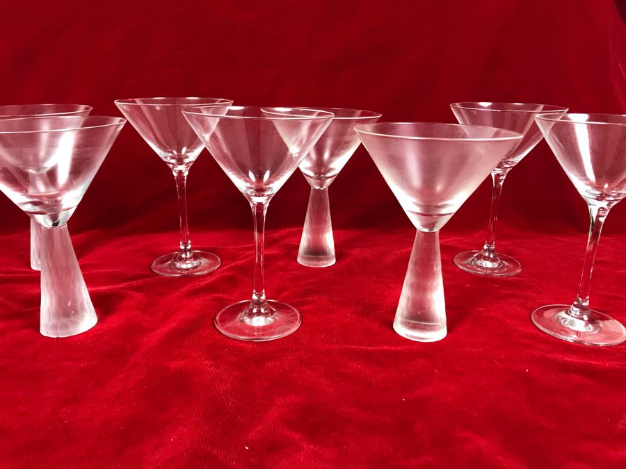 (4) Schott Zwiesel Stemware Glasses And (4) Maker Unknown Tapered Stemware Cocktail Glasses