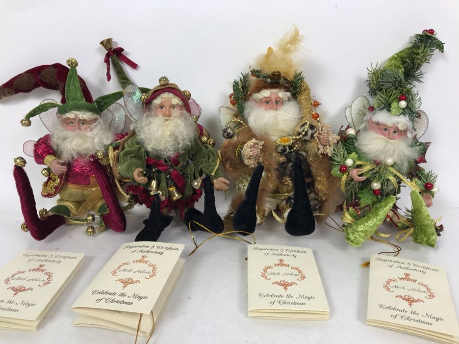 Set Of (4) Mark Roberts Limited Edition Christmas Fairy Faires [Photo 2]