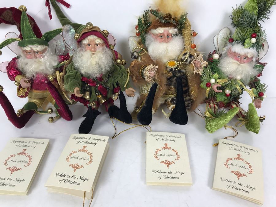 Set Of (4) Mark Roberts Limited Edition Christmas Fairy Faires [Photo 3]