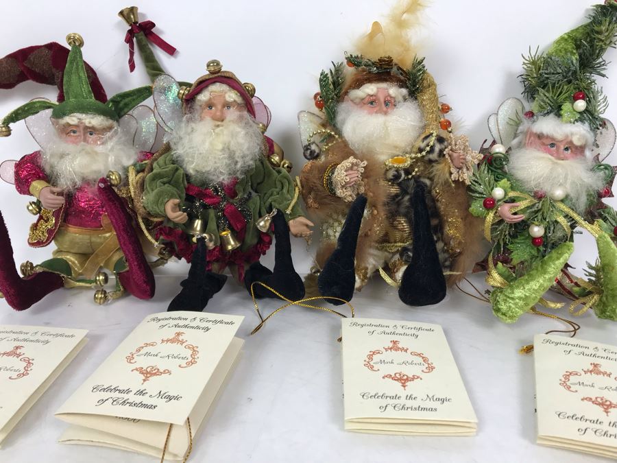 Set Of (4) Mark Roberts Limited Edition Christmas Fairy Faires [Photo 1]