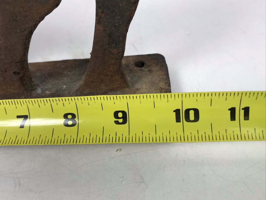 Vintage Cast Iron Cat Boot Scraper Doorstop 10W X 2.5D X 10.5H [Photo 9]