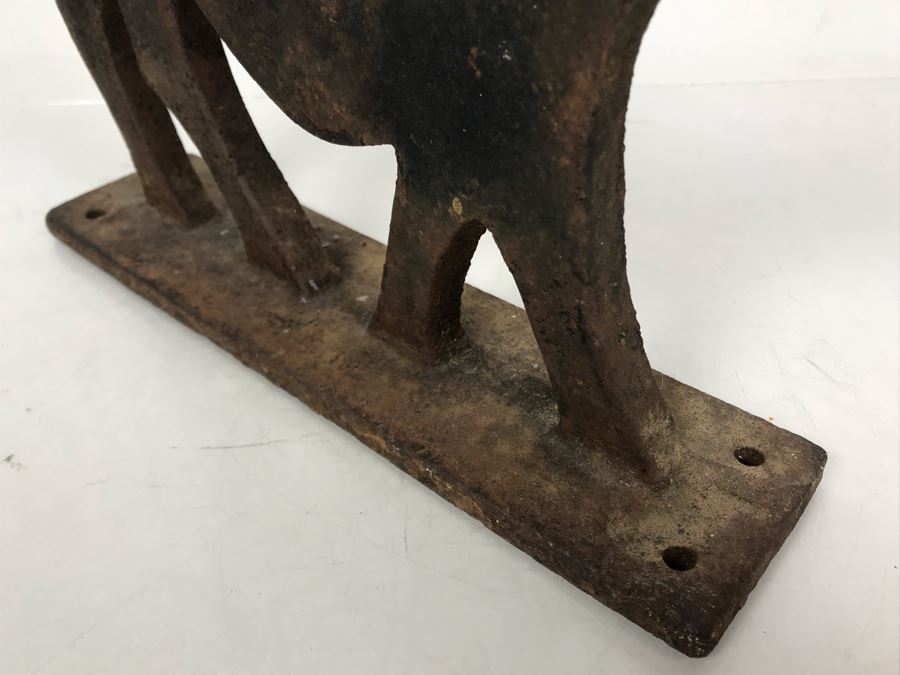 Vintage Cast Iron Cat Boot Scraper Doorstop 10W X 2.5D X 10.5H [Photo 6]
