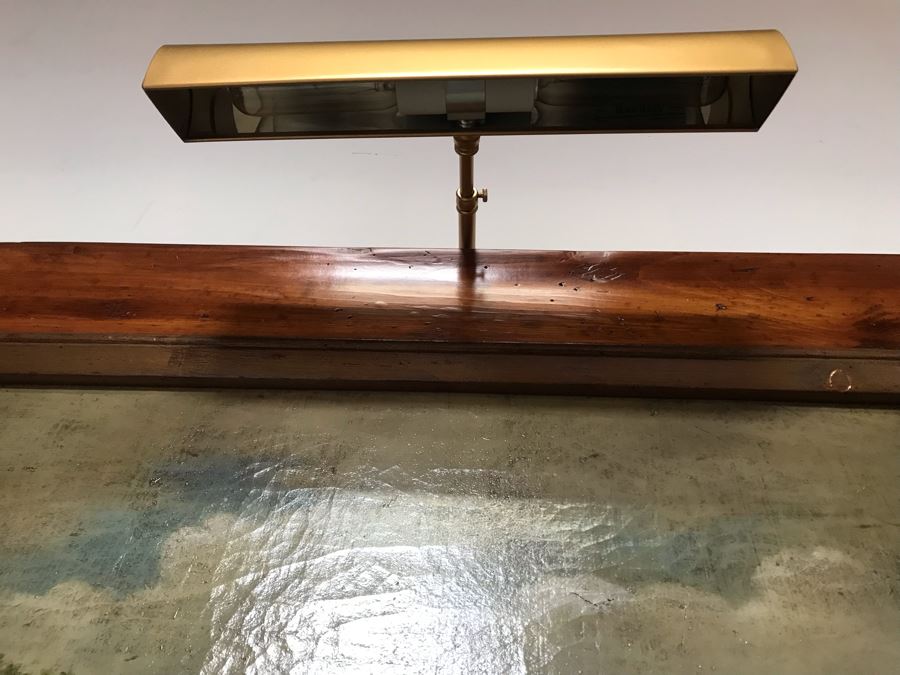 JUST ADDED - Large Trevor James Copy Oil Painting In Nice Frame With Overhead Lighting Purchased From Lyman Drake Antiques For $1,400 40 X 30 [Photo 5]