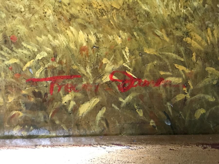 JUST ADDED - Large Trevor James Copy Oil Painting In Nice Frame With Overhead Lighting Purchased From Lyman Drake Antiques For $1,400 40 X 30 [Photo 2]