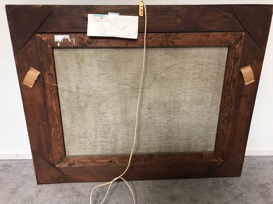 JUST ADDED - Large Trevor James Copy Oil Painting In Nice Frame With Overhead Lighting Purchased From Lyman Drake Antiques For $1,400 40 X 30 [Photo 8]