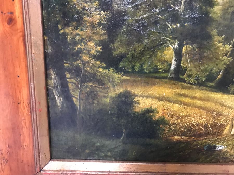 JUST ADDED - Large Trevor James Copy Oil Painting In Nice Frame With Overhead Lighting Purchased From Lyman Drake Antiques For $1,400 40 X 30 [Photo 3]