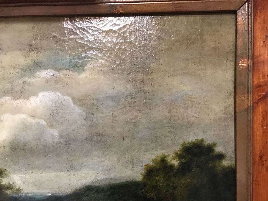 JUST ADDED - Large Trevor James Copy Oil Painting In Nice Frame With Overhead Lighting Purchased From Lyman Drake Antiques For $1,400 40 X 30 [Photo 14]