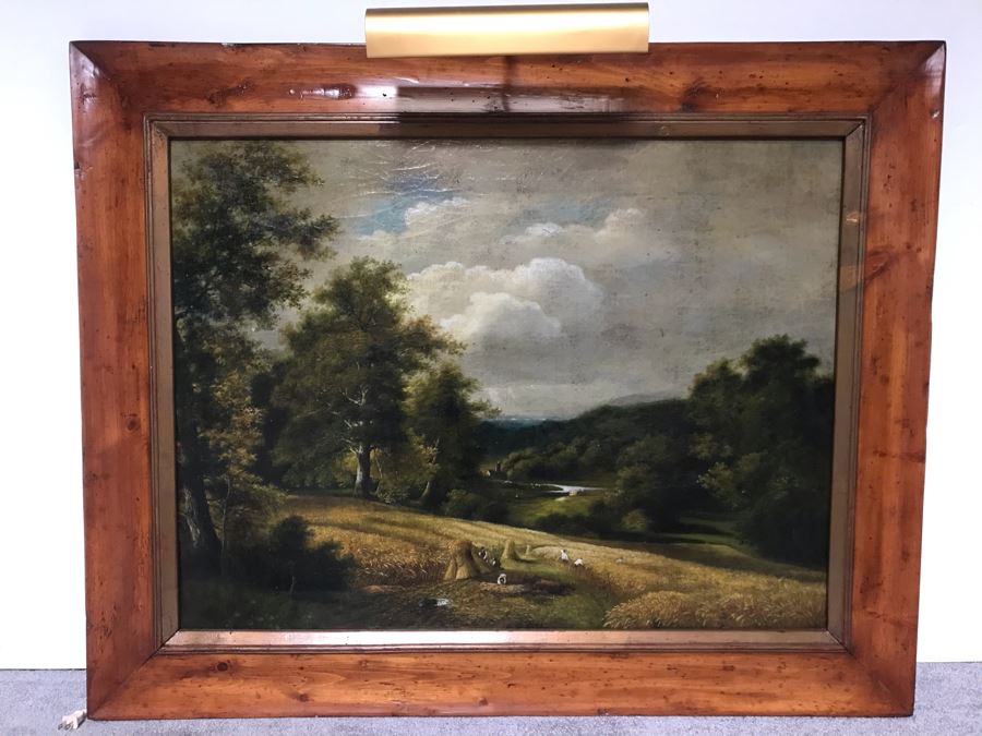 JUST ADDED - Large Trevor James Copy Oil Painting In Nice Frame With Overhead Lighting Purchased From Lyman Drake Antiques For $1,400 40 X 30 [Photo 11]
