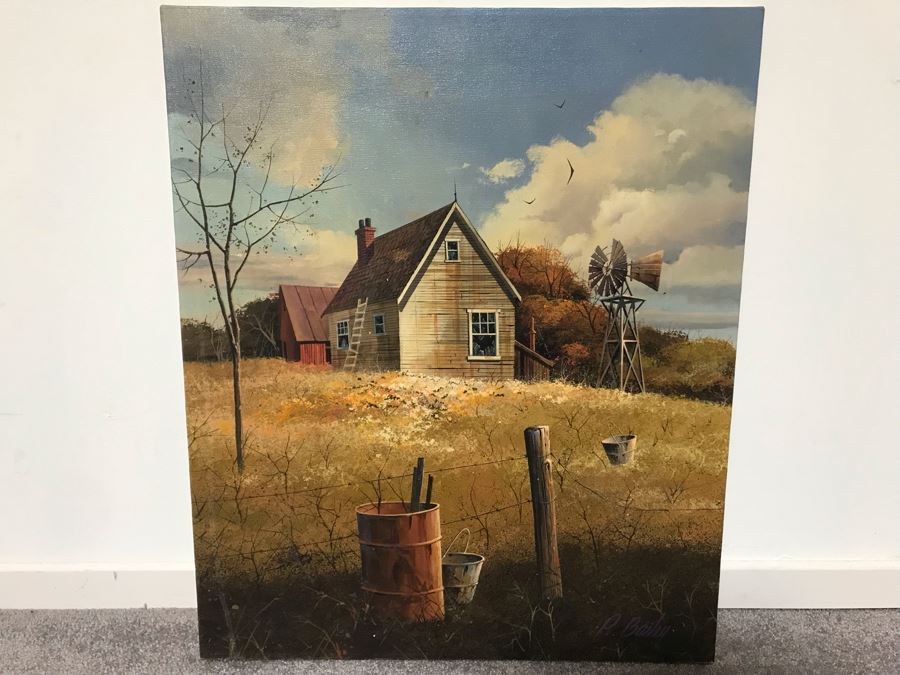 JUST ADDED - Original Oil Painting By P. Bailey 20 X 24 [Photo 2]
