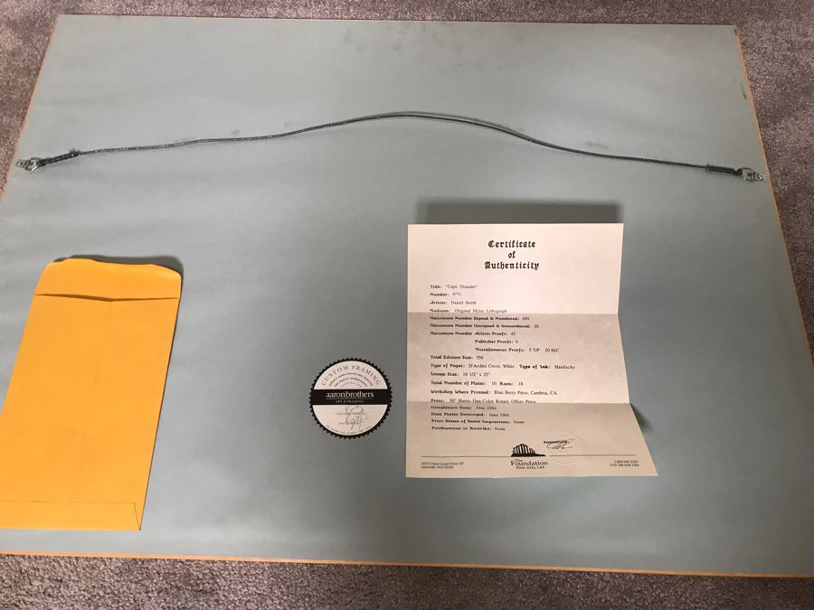 Hand Signed Mylar Lithograph Titled 'Cape Thunder' By Daniel Smith 16 X 25 [Photo 12]