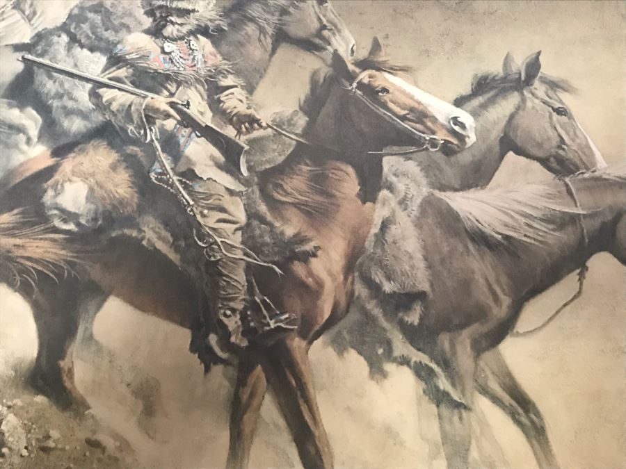 Frank McCarthy (1924-2002) Limited Edition Print Titled 'The Loner' Hand Signed 22.5 X 17.5 No. 478 Of 1000 [Photo 7]