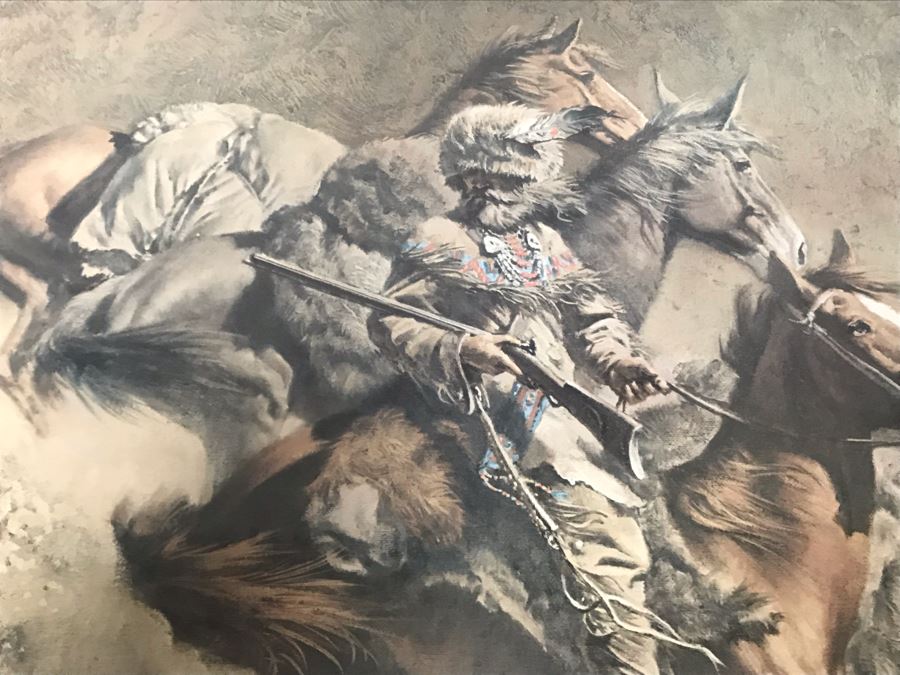 Frank McCarthy (1924-2002) Limited Edition Print Titled 'The Loner' Hand Signed 22.5 X 17.5 No. 478 Of 1000 [Photo 6]