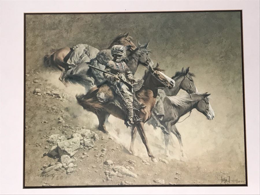 Frank McCarthy (1924-2002) Limited Edition Print Titled 'The Loner' Hand Signed 22.5 X 17.5 No. 478 Of 1000 [Photo 3]