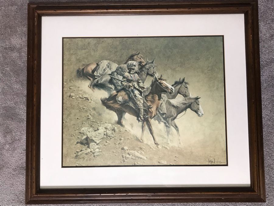 Frank McCarthy (1924-2002) Limited Edition Print Titled 'The Loner' Hand Signed 22.5 X 17.5 No. 478 Of 1000 [Photo 2]