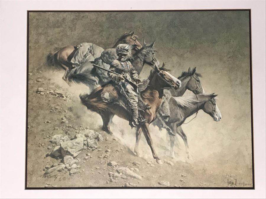 Frank McCarthy (1924-2002) Limited Edition Print Titled 'The Loner' Hand Signed 22.5 X 17.5 No. 478 Of 1000 [Photo 4]