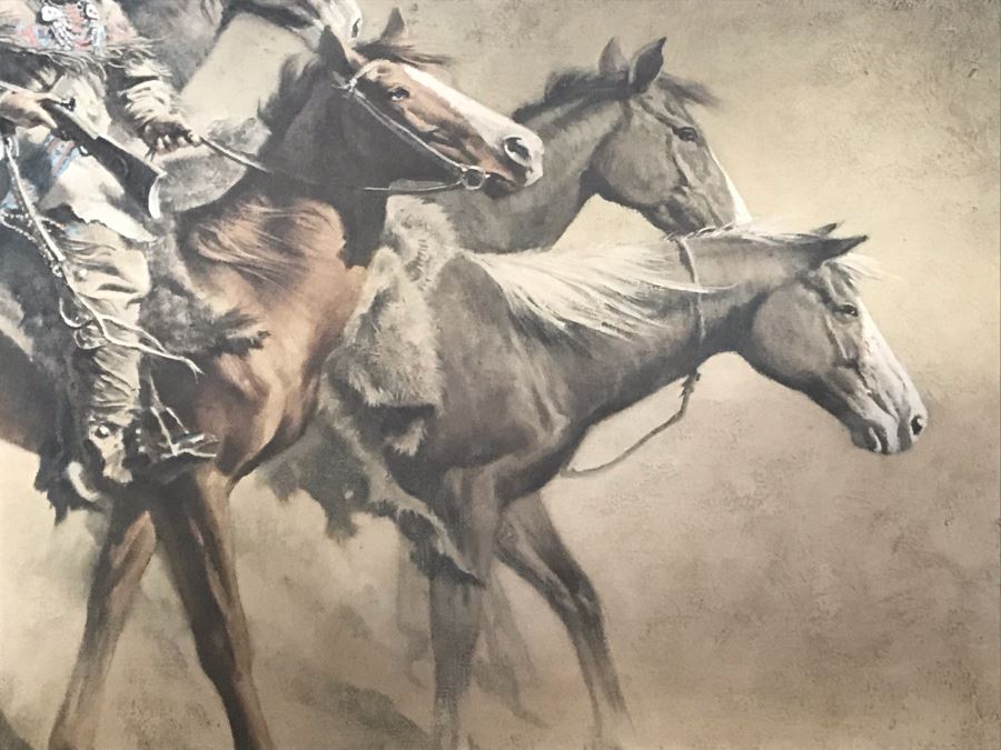 Frank McCarthy (1924-2002) Limited Edition Print Titled 'The Loner' Hand Signed 22.5 X 17.5 No. 478 Of 1000 [Photo 8]