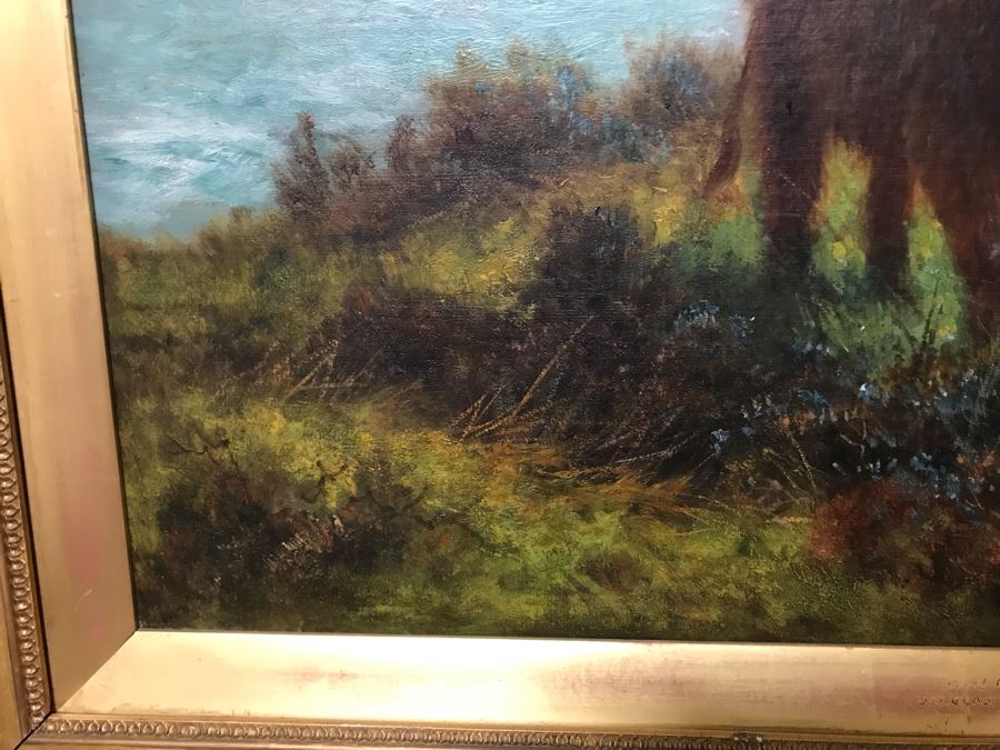 JUST ADDED - Large Original Oil Painting Of Cattle By Douglas Cameron In Stunning Gilded Frame 30 X 20 [Photo 12]