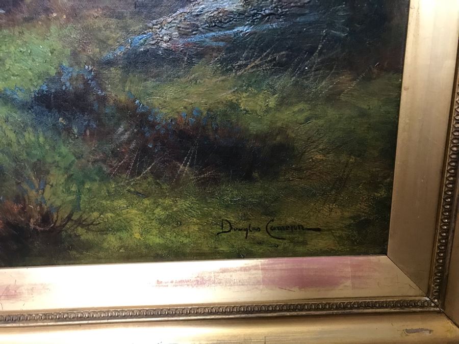 JUST ADDED - Large Original Oil Painting Of Cattle By Douglas Cameron In Stunning Gilded Frame 30 X 20 [Photo 14]