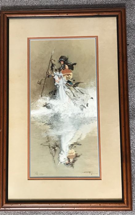 Frank McCarthy (1924-2002) Limited Edition Print Titled 'Charging The Challenger' Hand Signed 9 X 19 No. 242 Of 1000 [Photo 2]