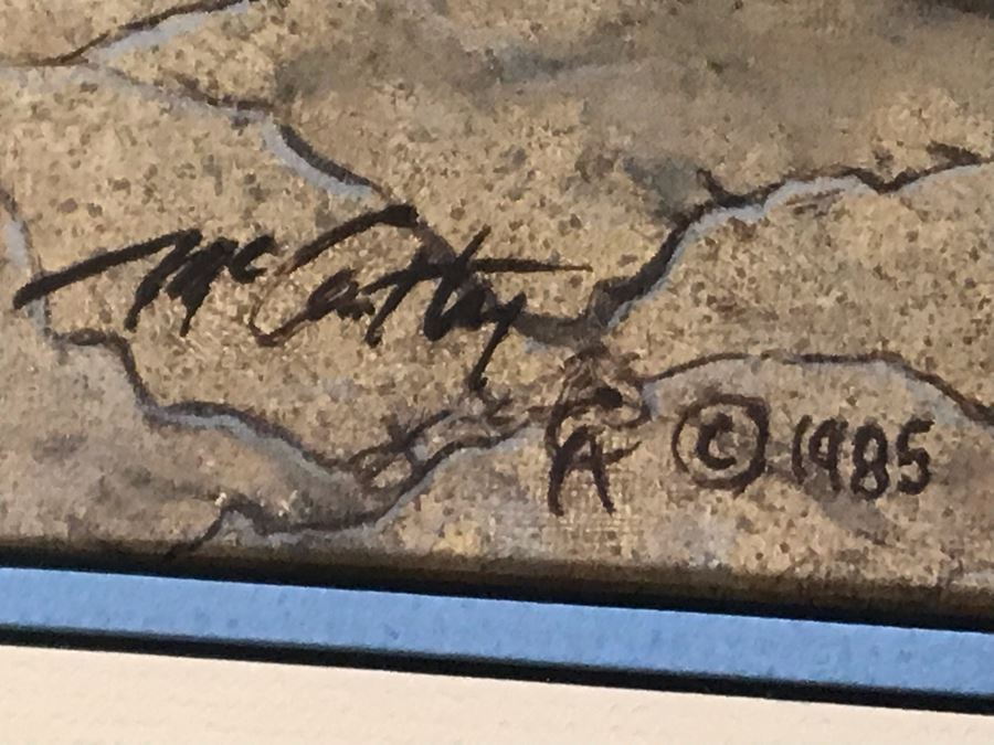 Frank McCarthy (1924-2002) Limited Edition Print Titled 'Comanche War Trail' Hand Signed 14 X 19 No. 616 Of 1000 [Photo 11]