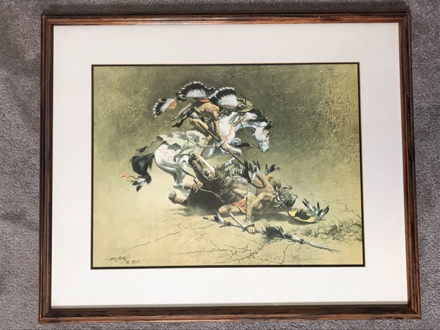 JUST ADDED - Frank McCarthy (1924-2002) Limited Edition Print Titled 'The Coup' Hand Signed 21.5 X 16 No. 720 Of 1000 [Photo 1]