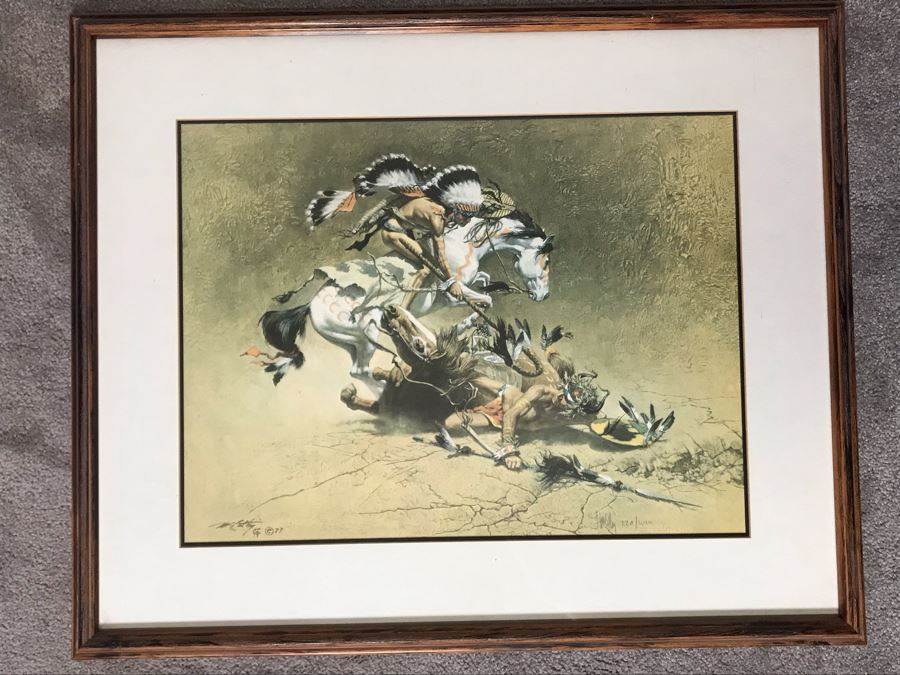 JUST ADDED - Frank McCarthy (1924-2002) Limited Edition Print Titled 'The Coup' Hand Signed 21.5 X 16 No. 720 Of 1000 [Photo 2]