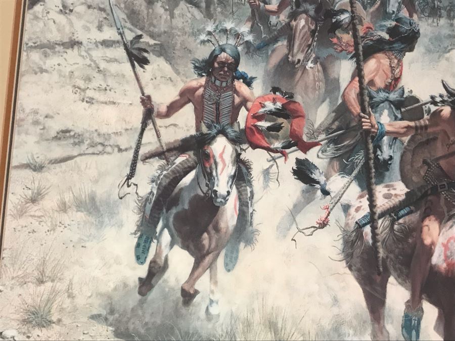 Frank McCarthy (1924-2002) Limited Edition Print Titled 'The Decoys' Hand Signed 39.5 X 21.5 No. 32 Of 450 [Photo 9]