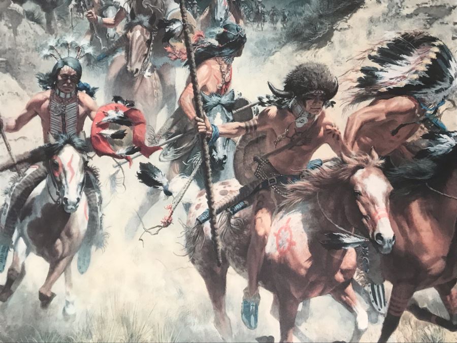 Frank McCarthy (1924-2002) Limited Edition Print Titled 'The Decoys' Hand Signed 39.5 X 21.5 No. 32 Of 450 [Photo 7]