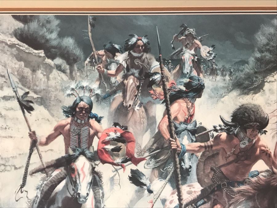 Frank McCarthy (1924-2002) Limited Edition Print Titled 'The Decoys' Hand Signed 39.5 X 21.5 No. 32 Of 450 [Photo 10]