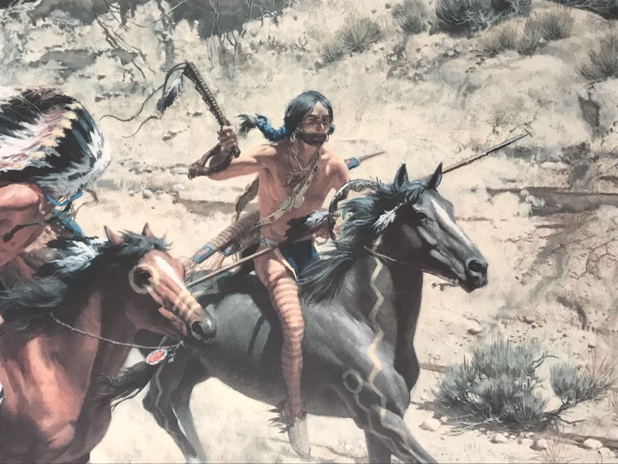 Frank McCarthy (1924-2002) Limited Edition Print Titled 'The Decoys' Hand Signed 39.5 X 21.5 No. 32 Of 450 [Photo 5]