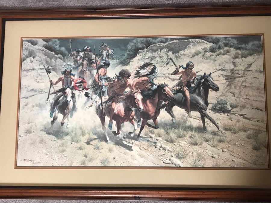 Frank McCarthy (1924-2002) Limited Edition Print Titled 'The Decoys' Hand Signed 39.5 X 21.5 No. 32 Of 450 [Photo 2]
