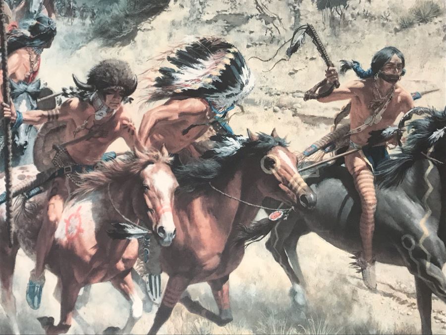 Frank McCarthy (1924-2002) Limited Edition Print Titled 'The Decoys' Hand Signed 39.5 X 21.5 No. 32 Of 450 [Photo 6]