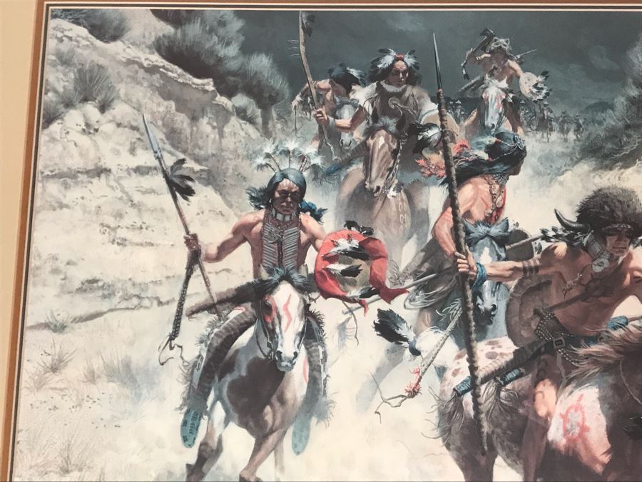 Frank McCarthy (1924-2002) Limited Edition Print Titled 'The Decoys' Hand Signed 39.5 X 21.5 No. 32 Of 450 [Photo 8]
