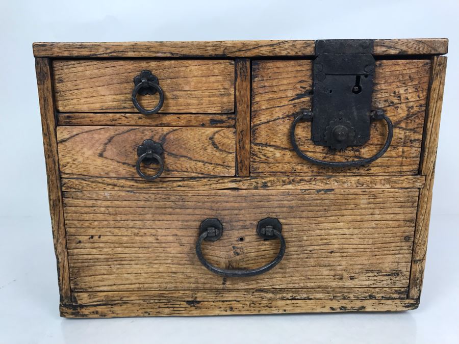 Small Japanese Chest In Kiri Wood Menji Period Late 19th Century 12.5W X 9D X 9H Retails $275 [Photo 3]