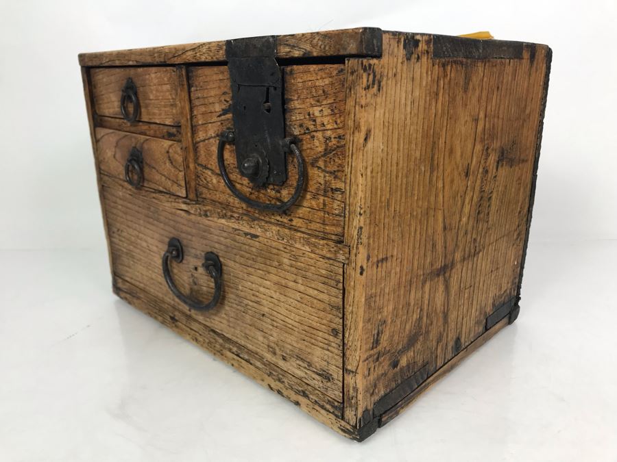 Small Japanese Chest In Kiri Wood Menji Period Late 19th Century 12.5W X 9D X 9H Retails $275 [Photo 4]