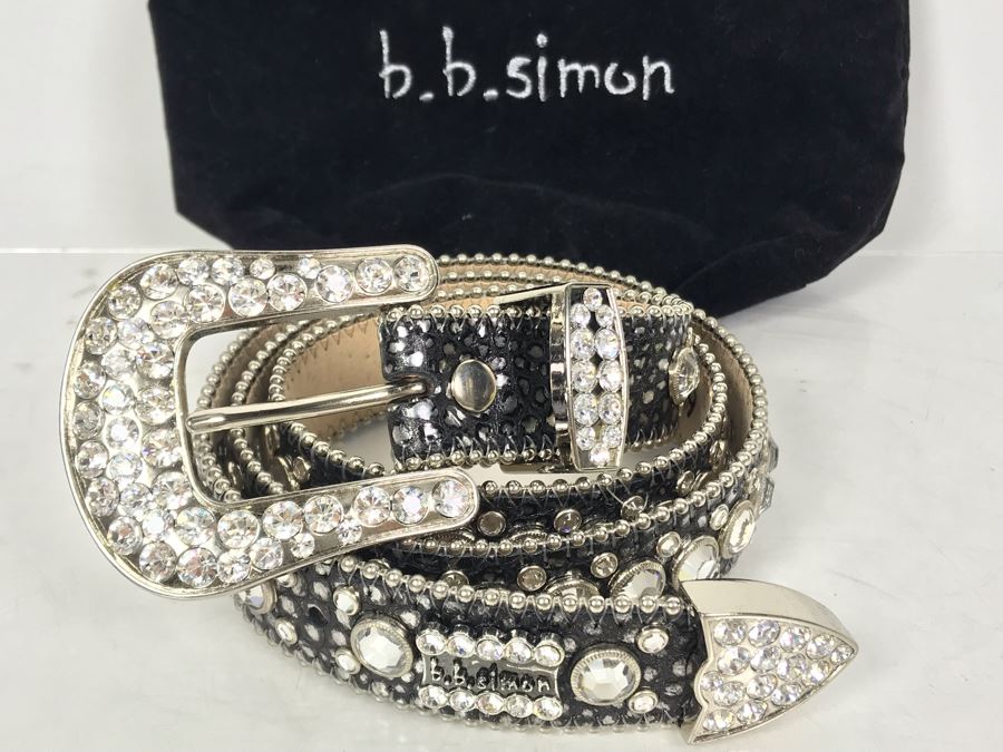B.B. Simon Swarovski Crystal Belt Size XL 39 Retails $500-$600 [Photo 3]